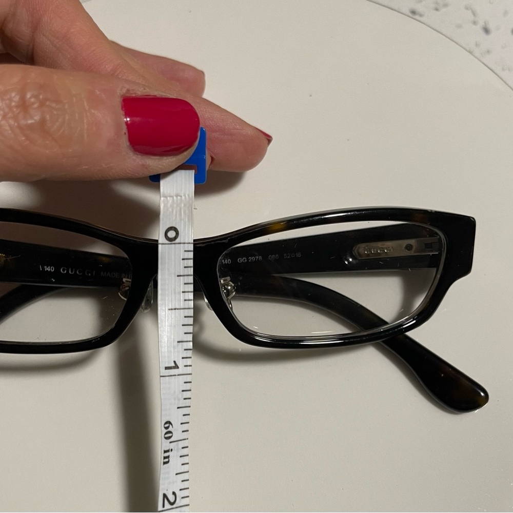 Gucci Women's Eyeglasses: tortoiseshell ~black, brown - Picture 10 of 12